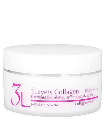 Japan Gals Layers Collagen - Крем увлажняющий 3 слоя коллагена для лица 60 г - hairs-russia.ru